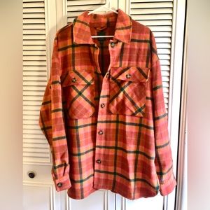 Wild Fable (Target) Orange Plaid Shacket